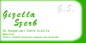 gizella szerb business card